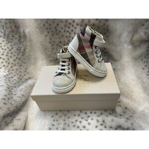 Burberry Scarpa Tennis Sneakers - Toddler Size 19 Light Trench Plaid Canvas